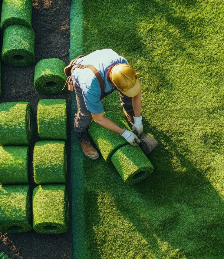 Artificial turf installation for a residential property in Dallas