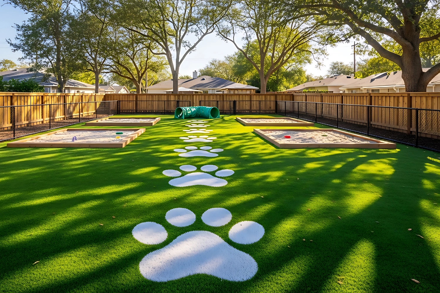 Pet friendly artificial turf installed for dogs in Dallas