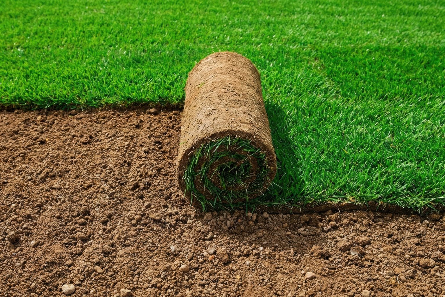 Completed artificial turf landscape for a commercial property in Dallas